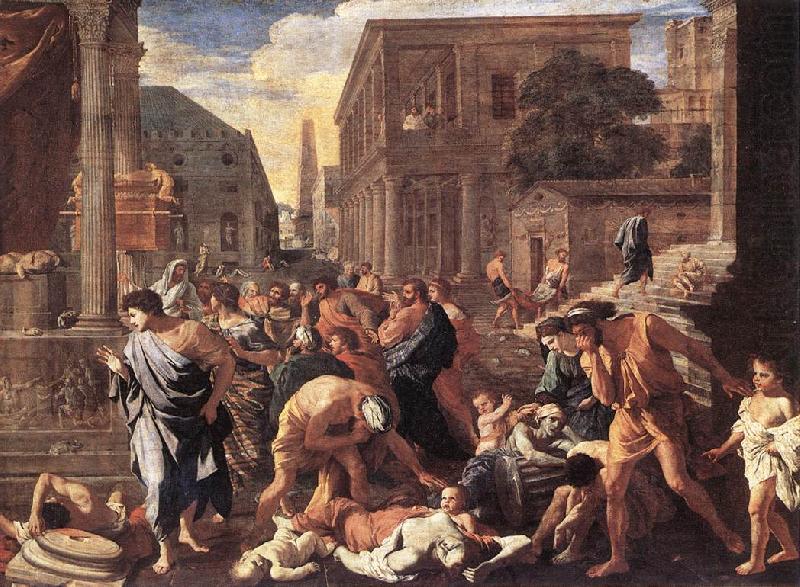 POUSSIN, Nicolas The Plague at Ashdod asg china oil painting image